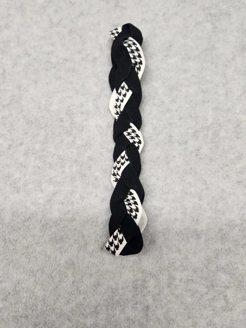 Soffe Black & White Braided Headband